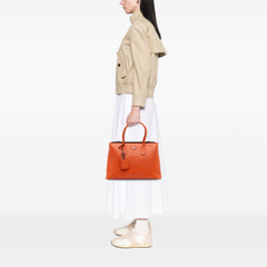Saffiano Cuir Turnlock Twin Satchel
