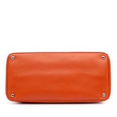 Saffiano Cuir Turnlock Twin Satchel