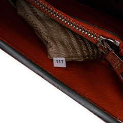 Saffiano Cuir Turnlock Twin Satchel