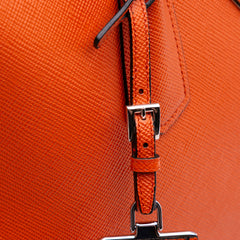 Saffiano Cuir Turnlock Twin Satchel
