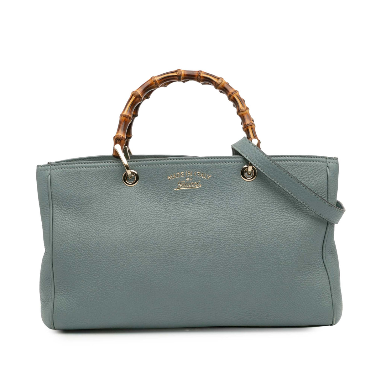Medium Calfskin Bamboo Shopper Satchel