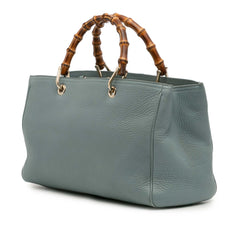 Medium Calfskin Bamboo Shopper Satchel