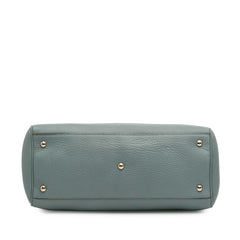 Medium Calfskin Bamboo Shopper Satchel