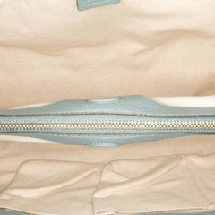 Medium Calfskin Bamboo Shopper Satchel