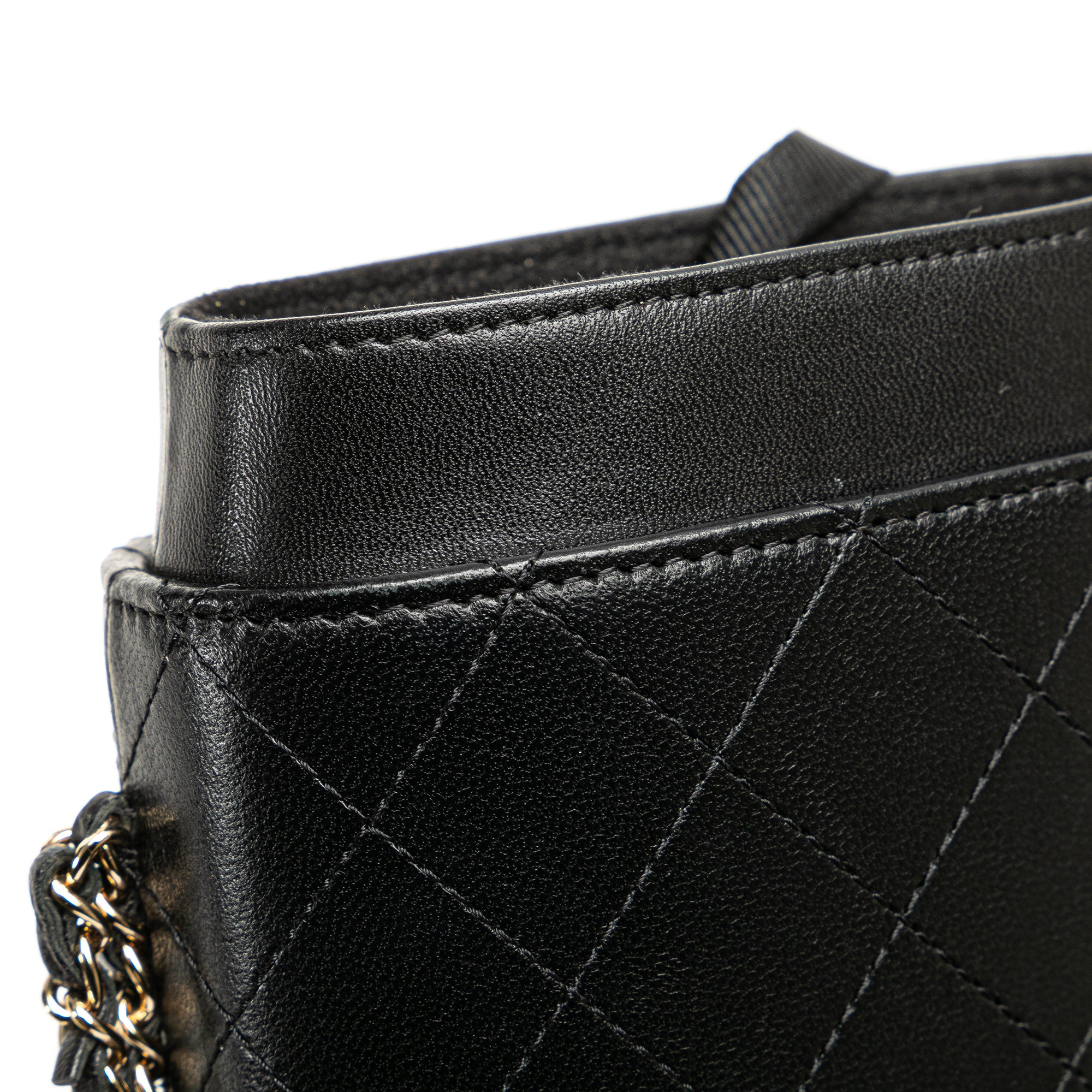 CC Quilted Lambskin Chain Around Phone Holder