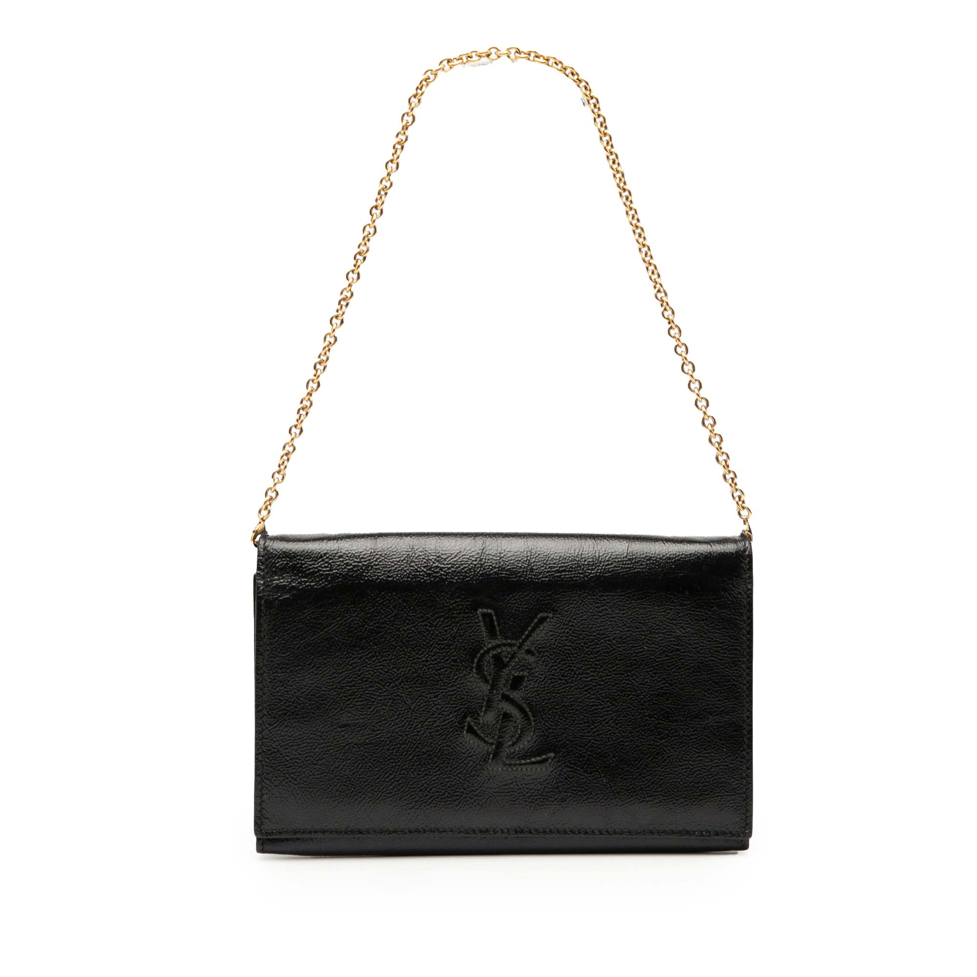 Crinkled Calfskin Belle de Jour Chain Clutch