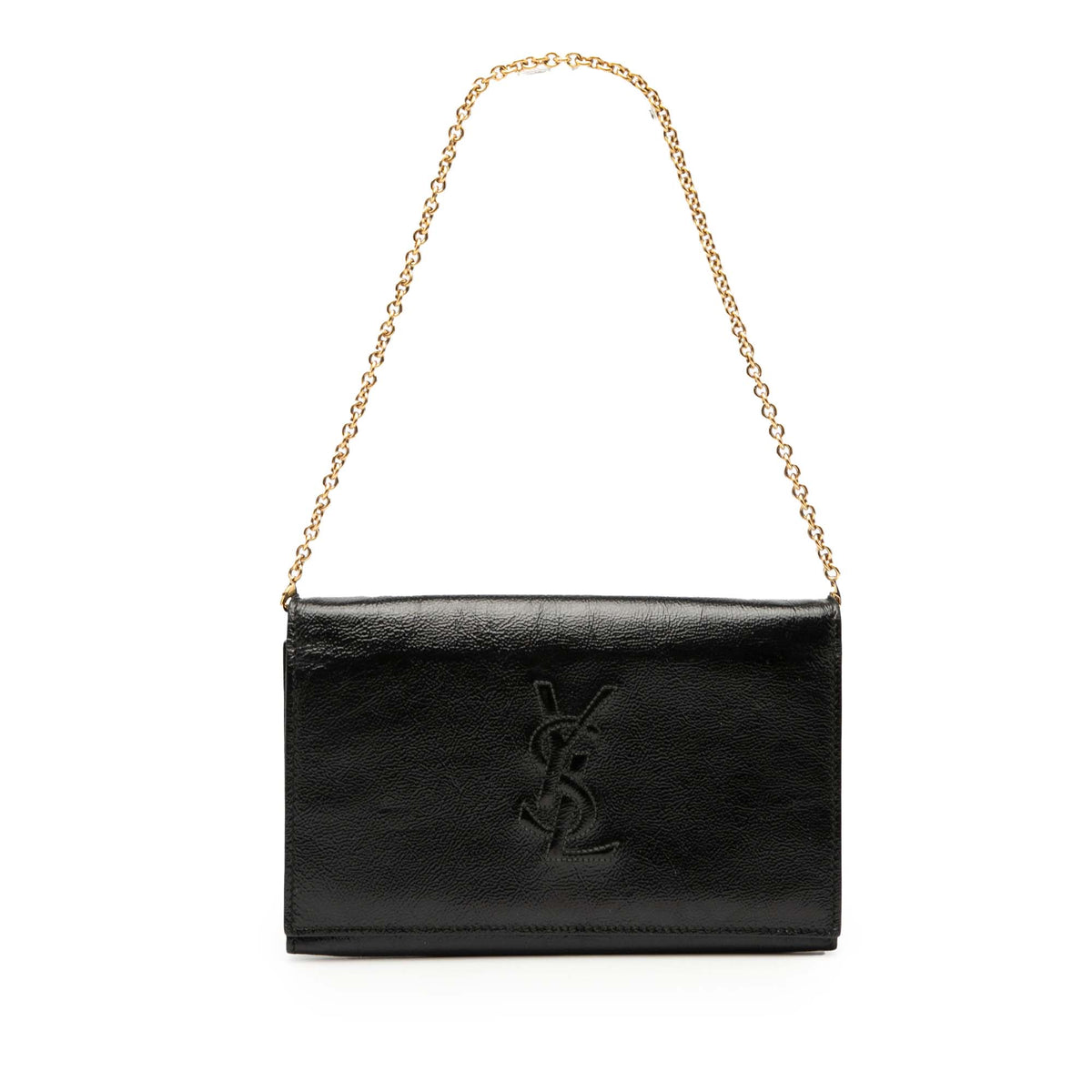 Crinkled Calfskin Belle de Jour Chain Clutch