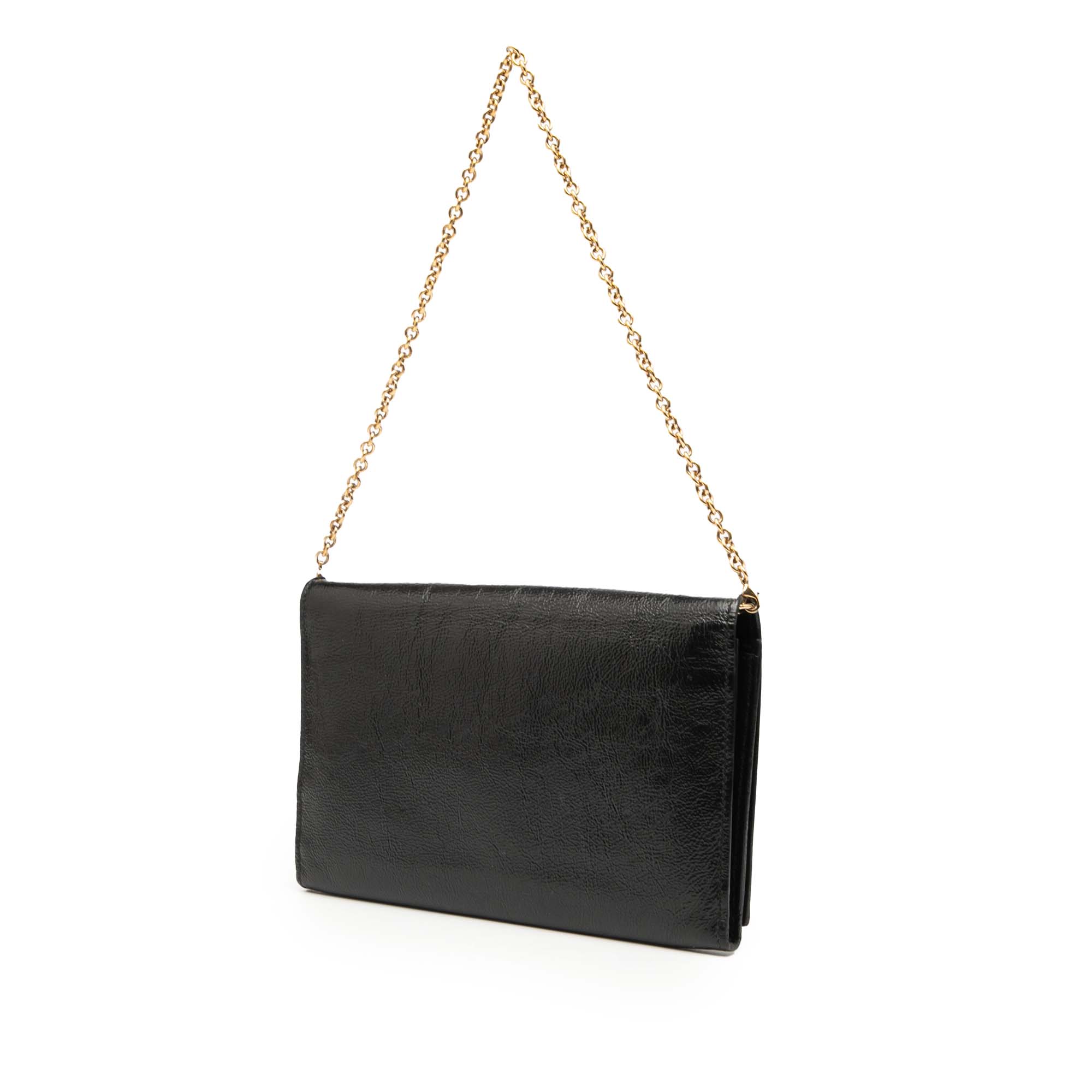 Crinkled Calfskin Belle de Jour Chain Clutch