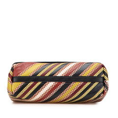 Small Leather Embroidered Stripe Olimpia Shoulder Bag