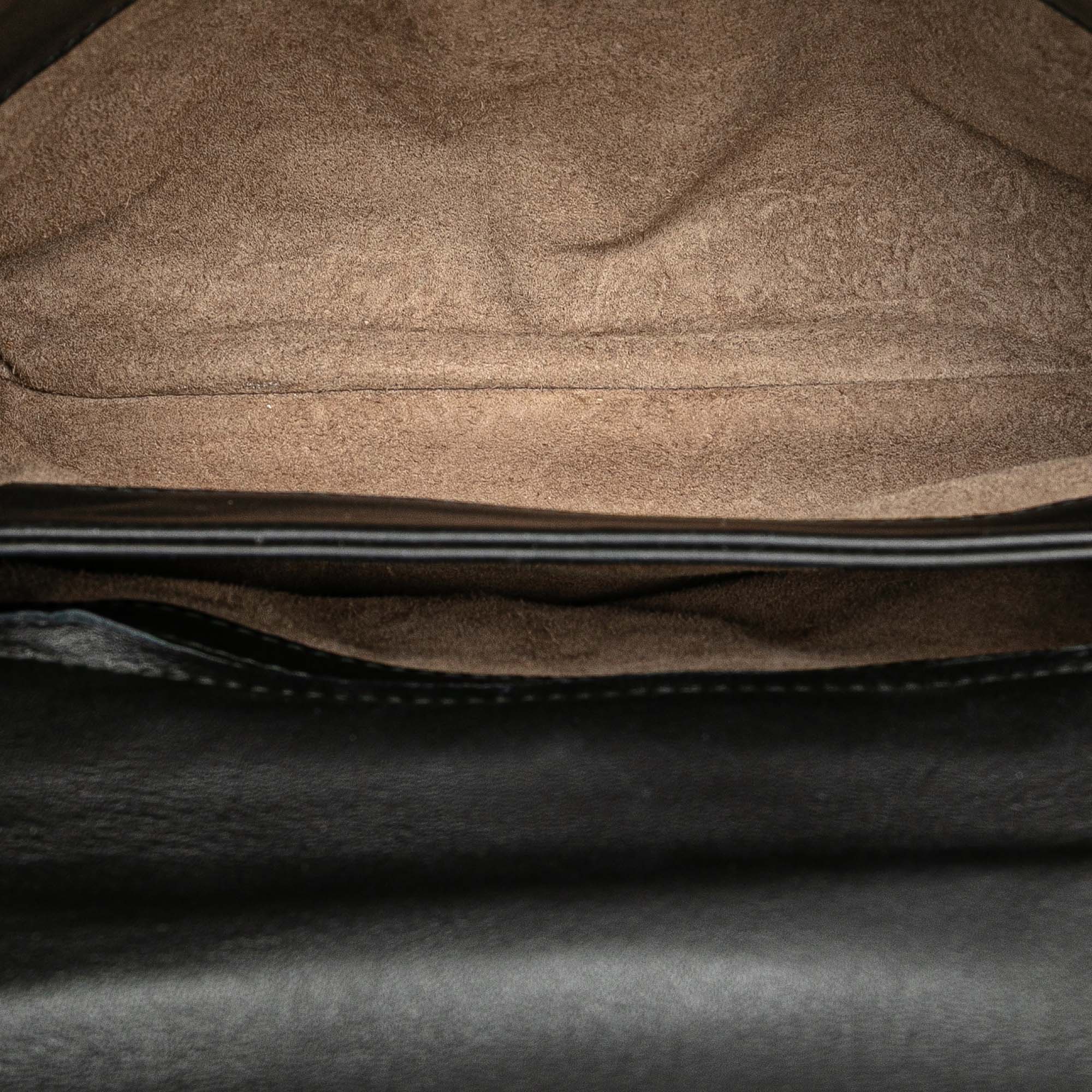 Small Leather Embroidered Stripe Olimpia Shoulder Bag