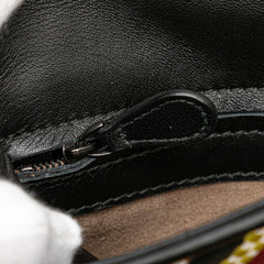 Small Leather Embroidered Stripe Olimpia Shoulder Bag