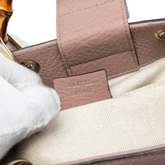 Mini Calfskin Bamboo Shopper Satchel