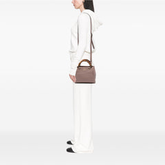 Mini Calfskin Bamboo Shopper Satchel