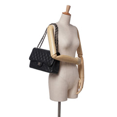 Jumbo Classic Caviar Double Flap