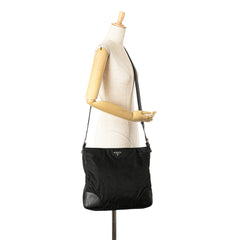Vitello Daino Trimmed Tessuto Zip Top Crossbody