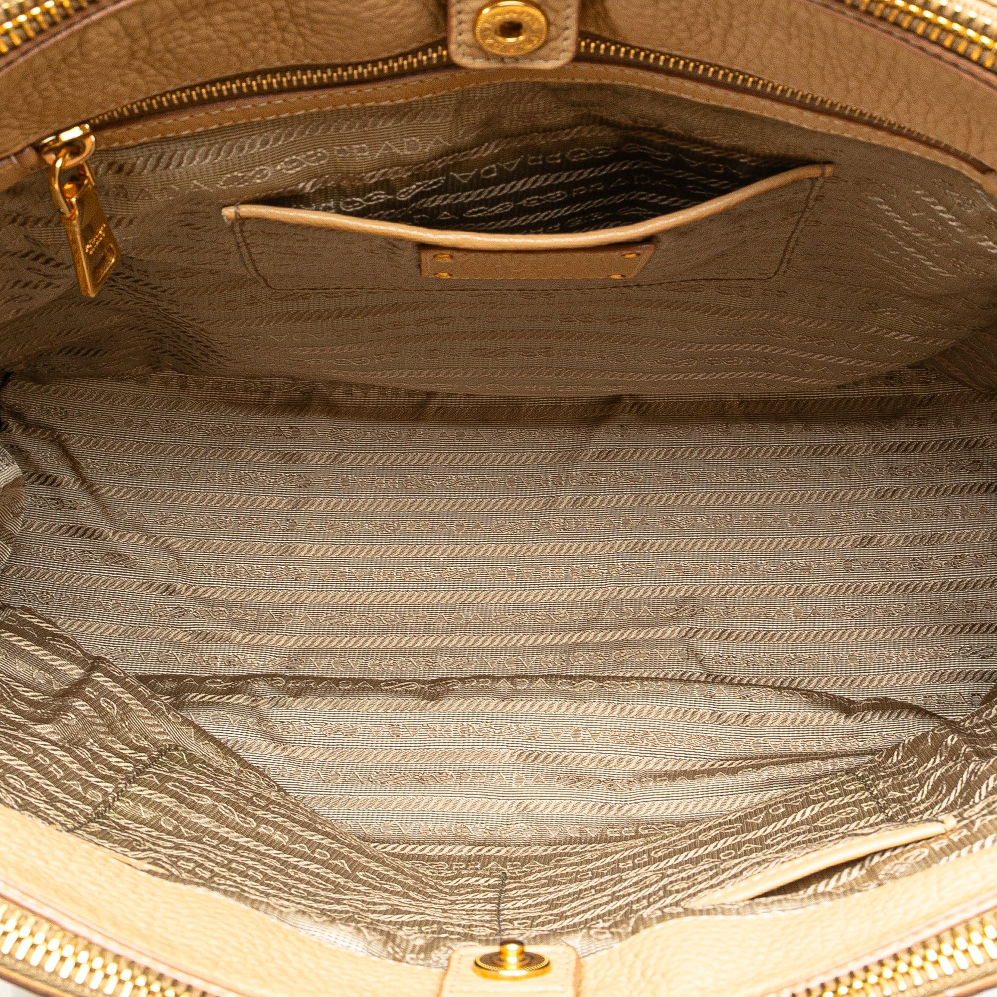Large Vitello Daino Double Zip Tote