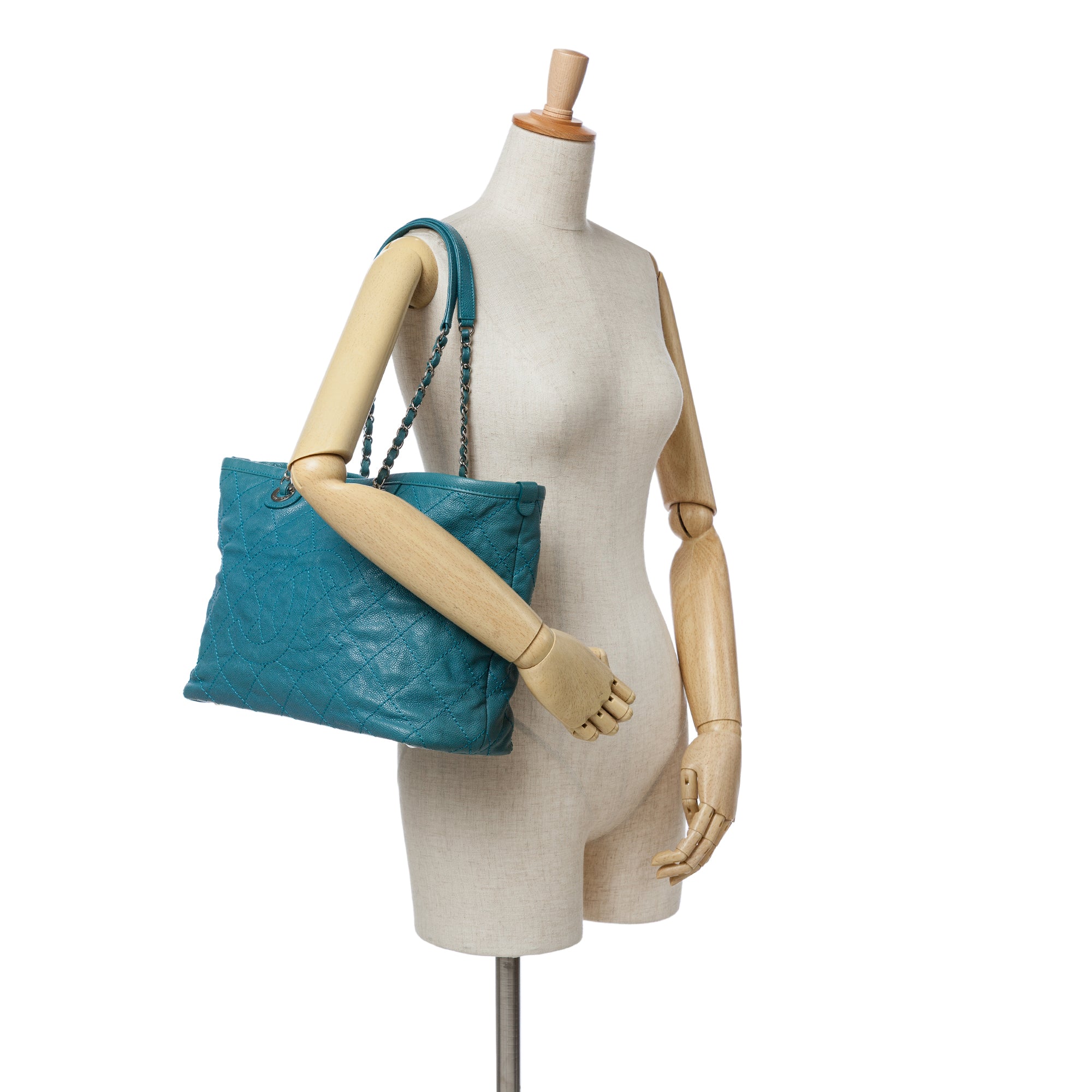 Small Quilted Caviar Daily Shopping Tote