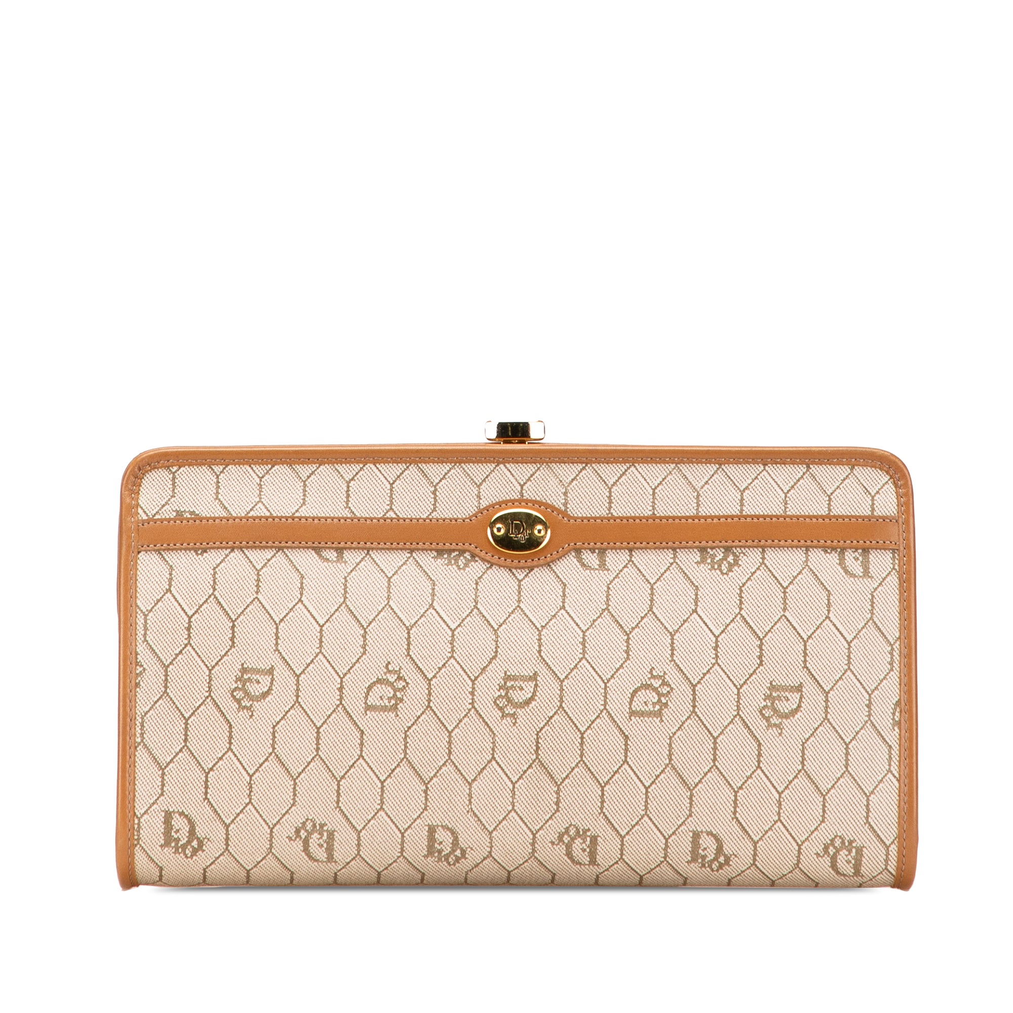 Honeycomb Coated Canvas Clutch