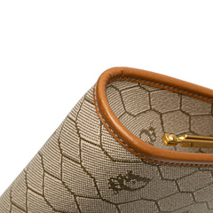 Honeycomb Coated Canvas Clutch