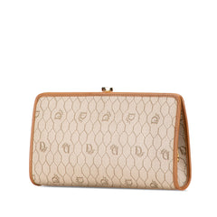 Honeycomb Coated Canvas Clutch