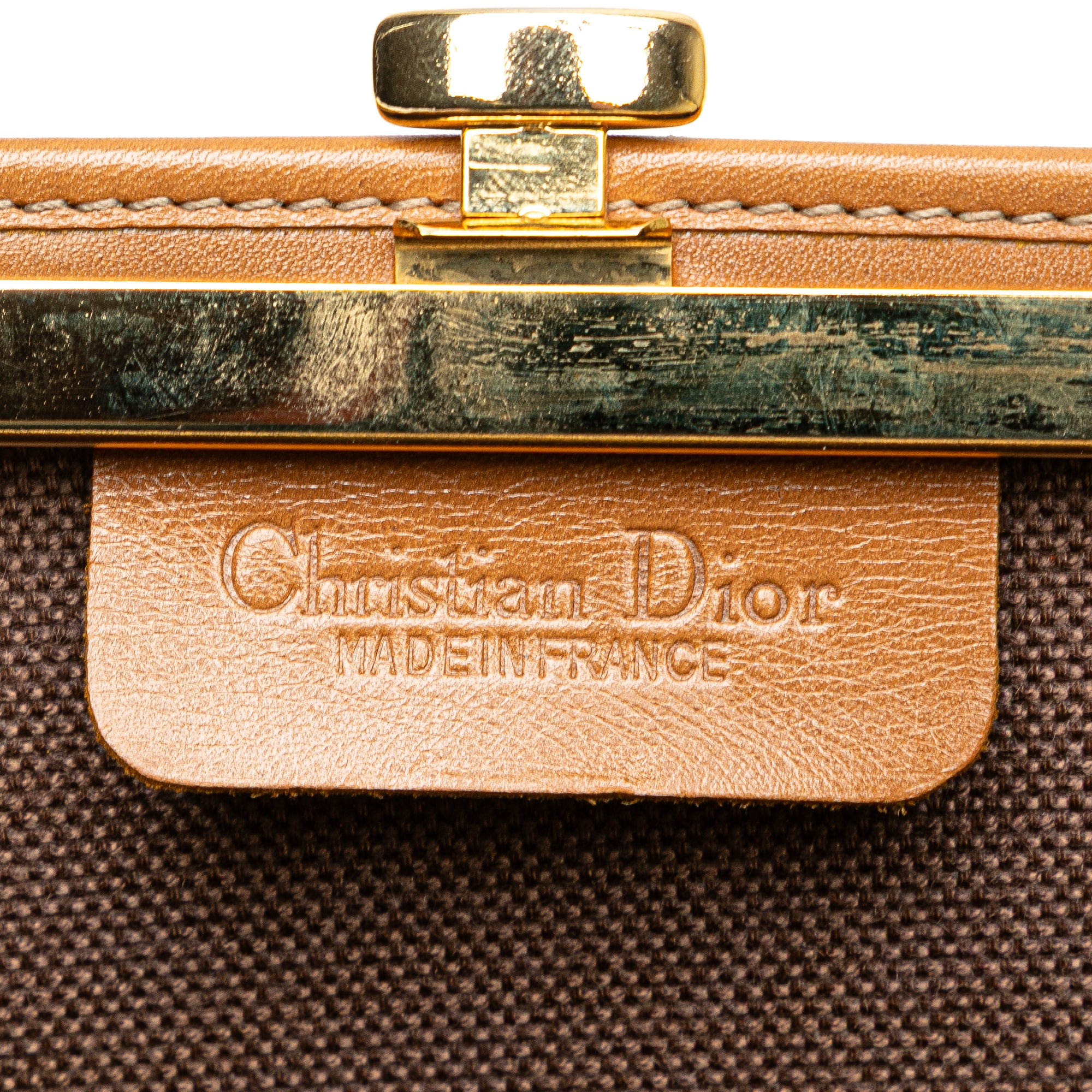 Honeycomb Coated Canvas Clutch