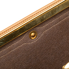 Honeycomb Coated Canvas Clutch