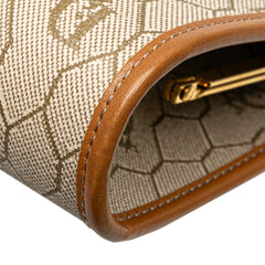 Honeycomb Coated Canvas Clutch
