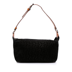 C Macadam Suede Shoulder Bag