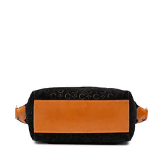 C Macadam Suede Shoulder Bag