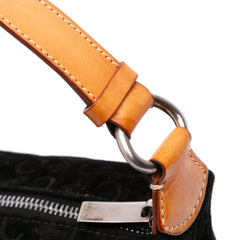 C Macadam Suede Shoulder Bag