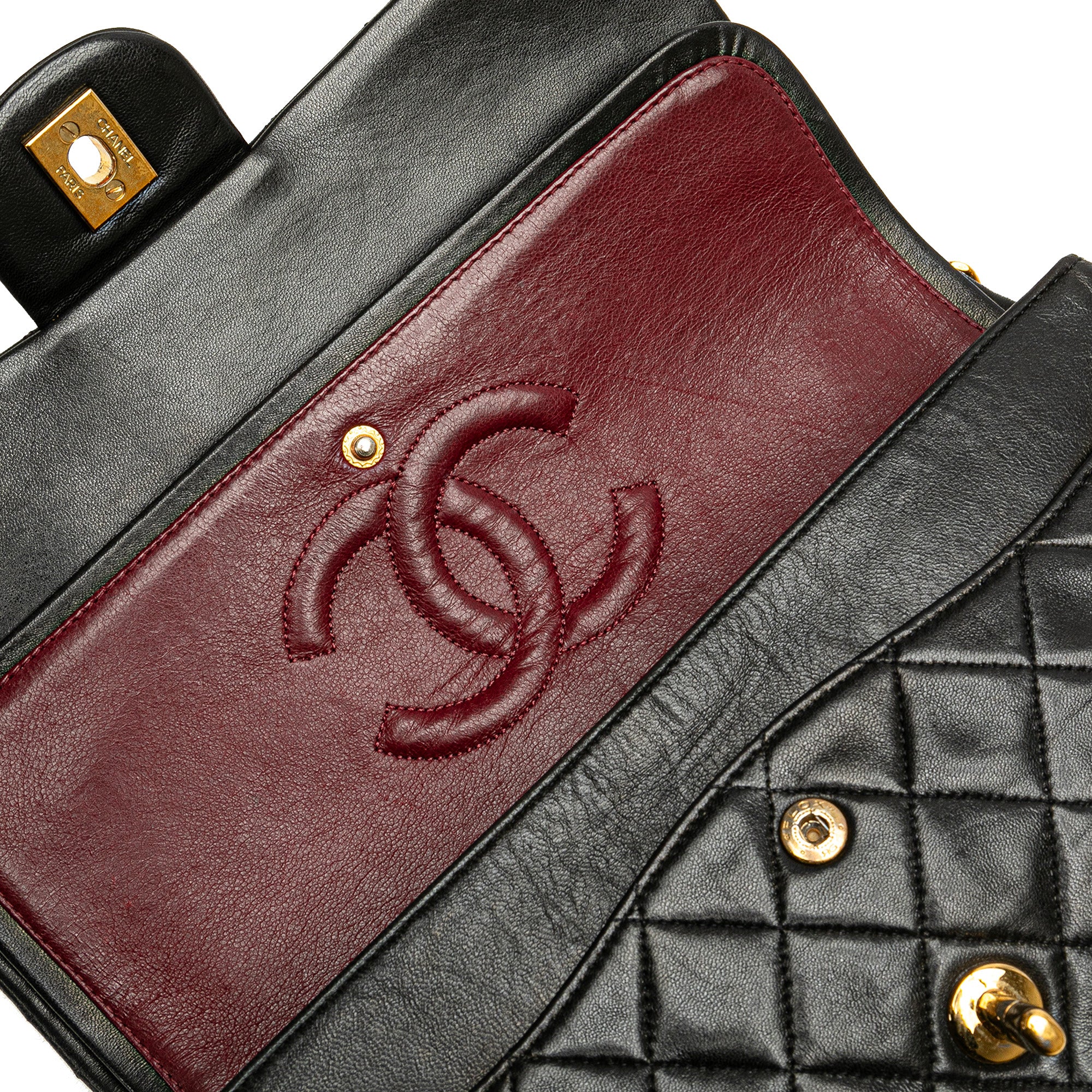 Medium Classic Lambskin Double Flap