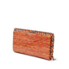 CC Patent Striped Chain Around Clutch