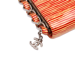 CC Patent Striped Chain Around Clutch