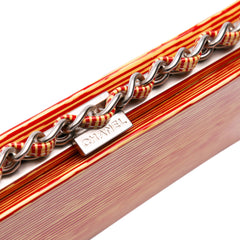 CC Patent Striped Chain Around Clutch