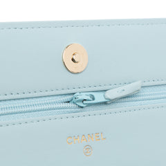 CC Lambskin Pearl Wallet On Chain