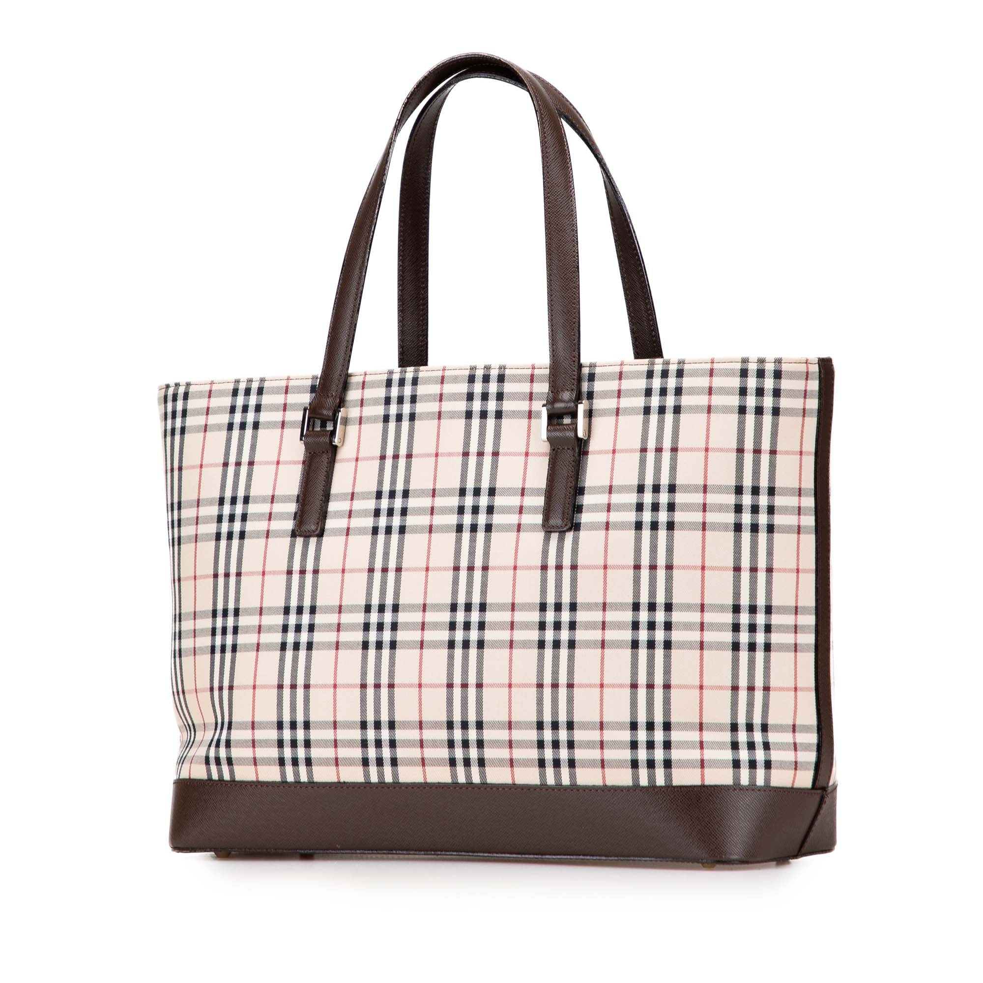 House Check Canvas Tote
