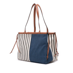 Paulas Ibiza Large Canvas Stripes Cushion Tote