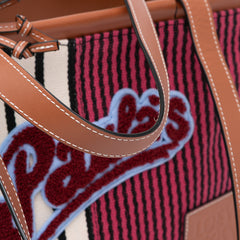 Paulas Ibiza Large Canvas Stripes Cushion Tote
