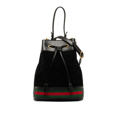 Suede Ophidia Web Bucket Bag