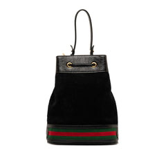 Suede Ophidia Web Bucket Bag