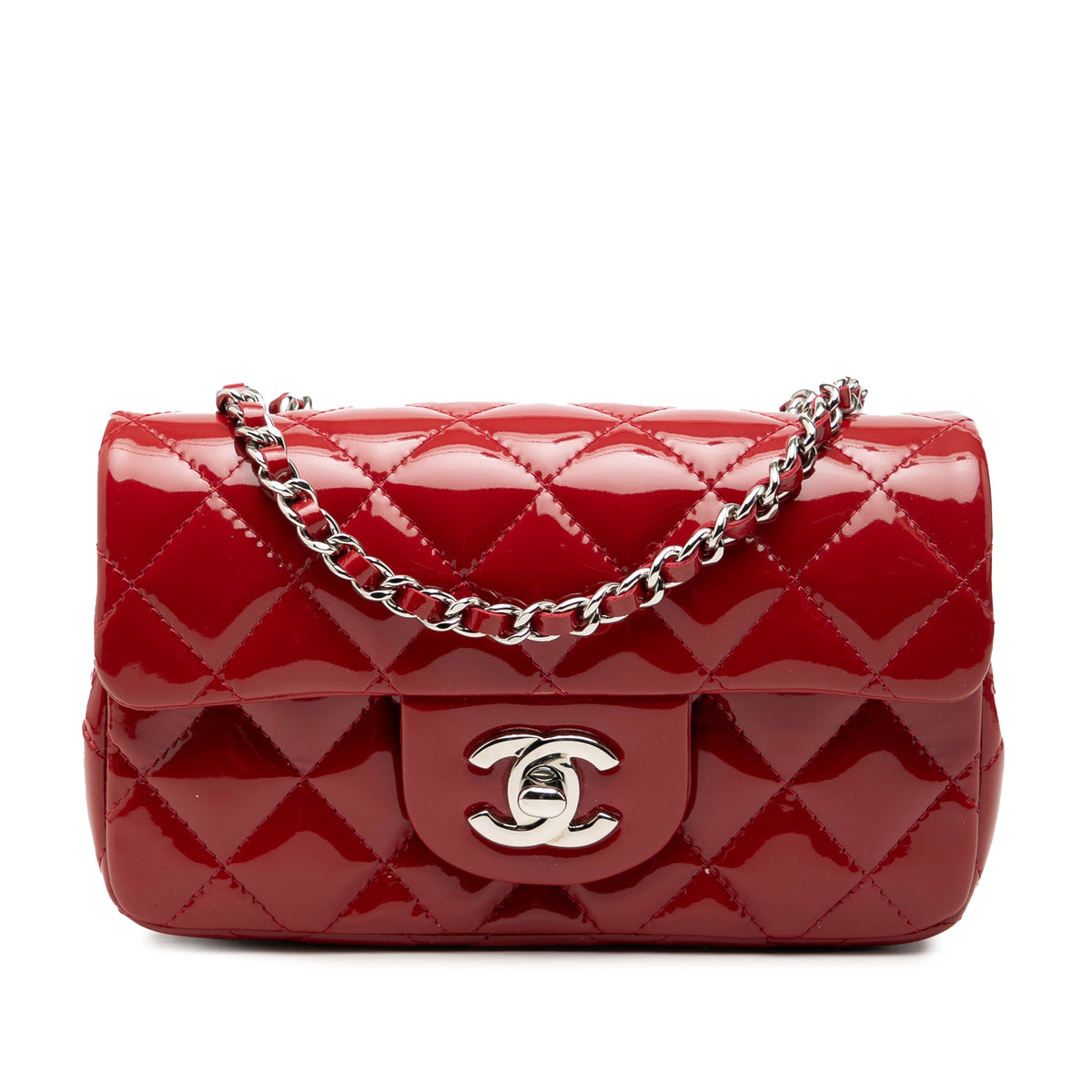 Extra Mini Rectangular Classic Patent Single Flap
