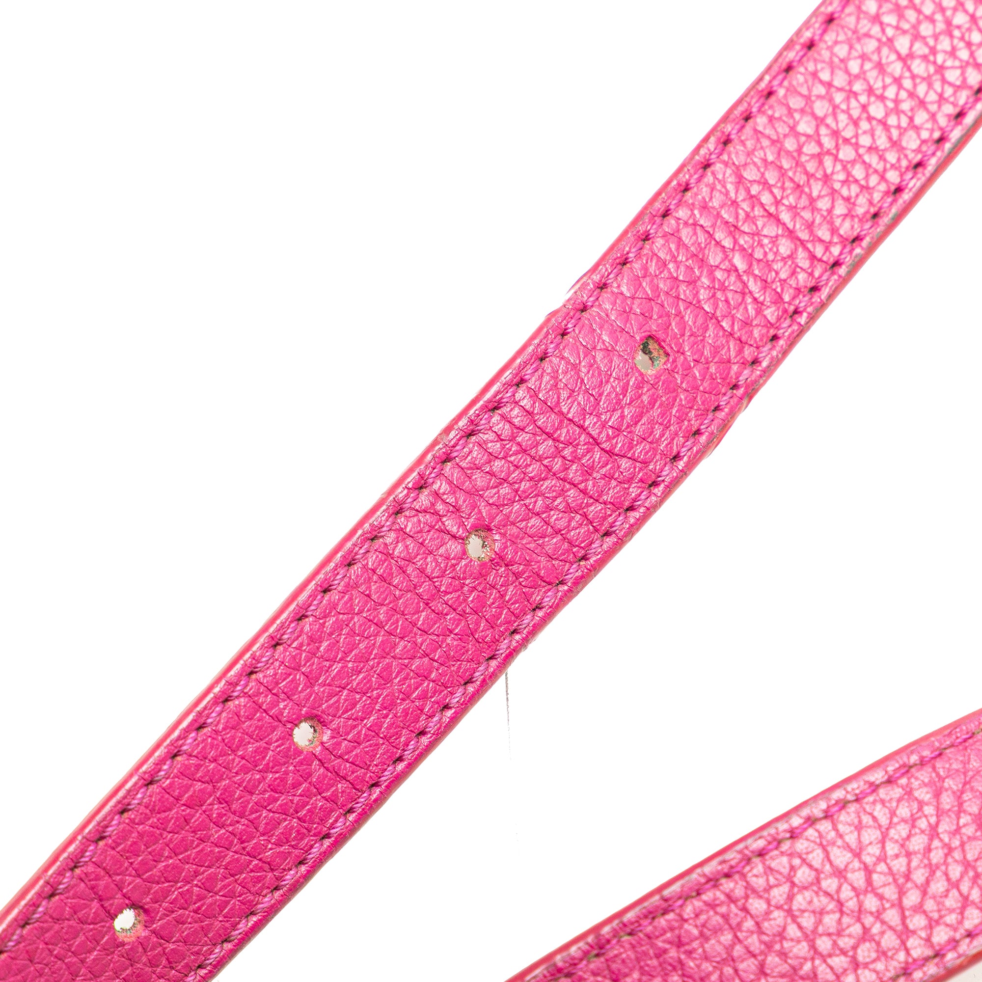 Grained Bicolor Calfskin Cruz Satchel