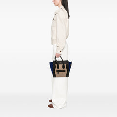 Micro Tricolor Leather Luggage Tote