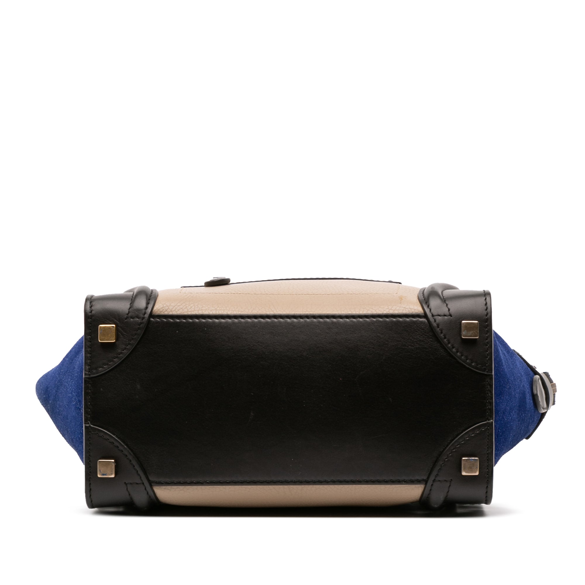 Micro Tricolor Leather Luggage Tote