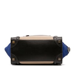 Micro Tricolor Leather Luggage Tote