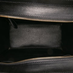 Micro Tricolor Leather Luggage Tote
