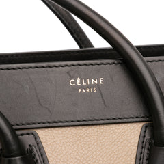 Micro Tricolor Leather Luggage Tote