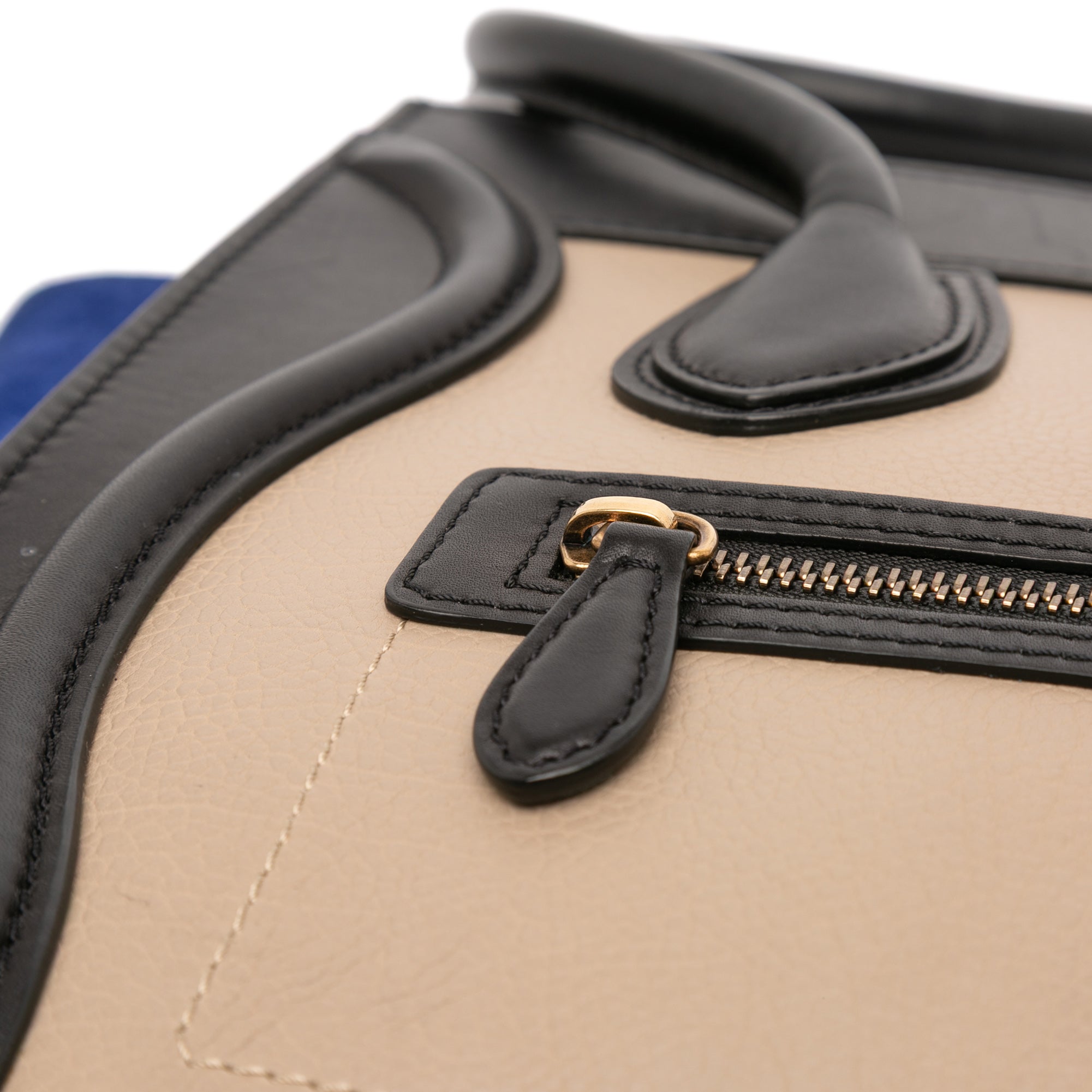 Micro Tricolor Leather Luggage Tote