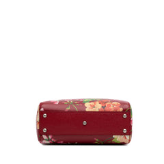 Mini Calfskin Blooms Bamboo Shopper Satchel