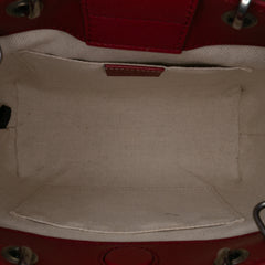 Mini Calfskin Blooms Bamboo Shopper Satchel